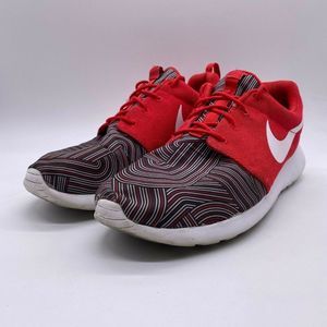 Nike Roshe One Print Men Size 11 University Red Running Athletic Shoes Sneakers
